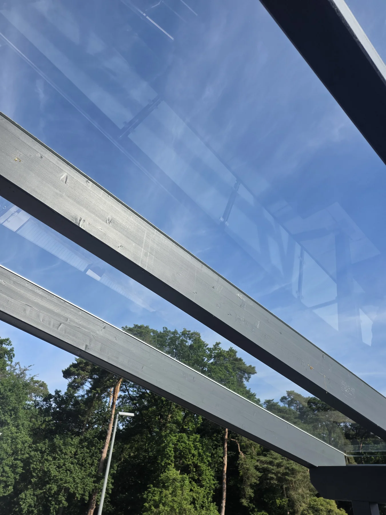 Glasdachreinigung an schwer erreichbaren Flächen